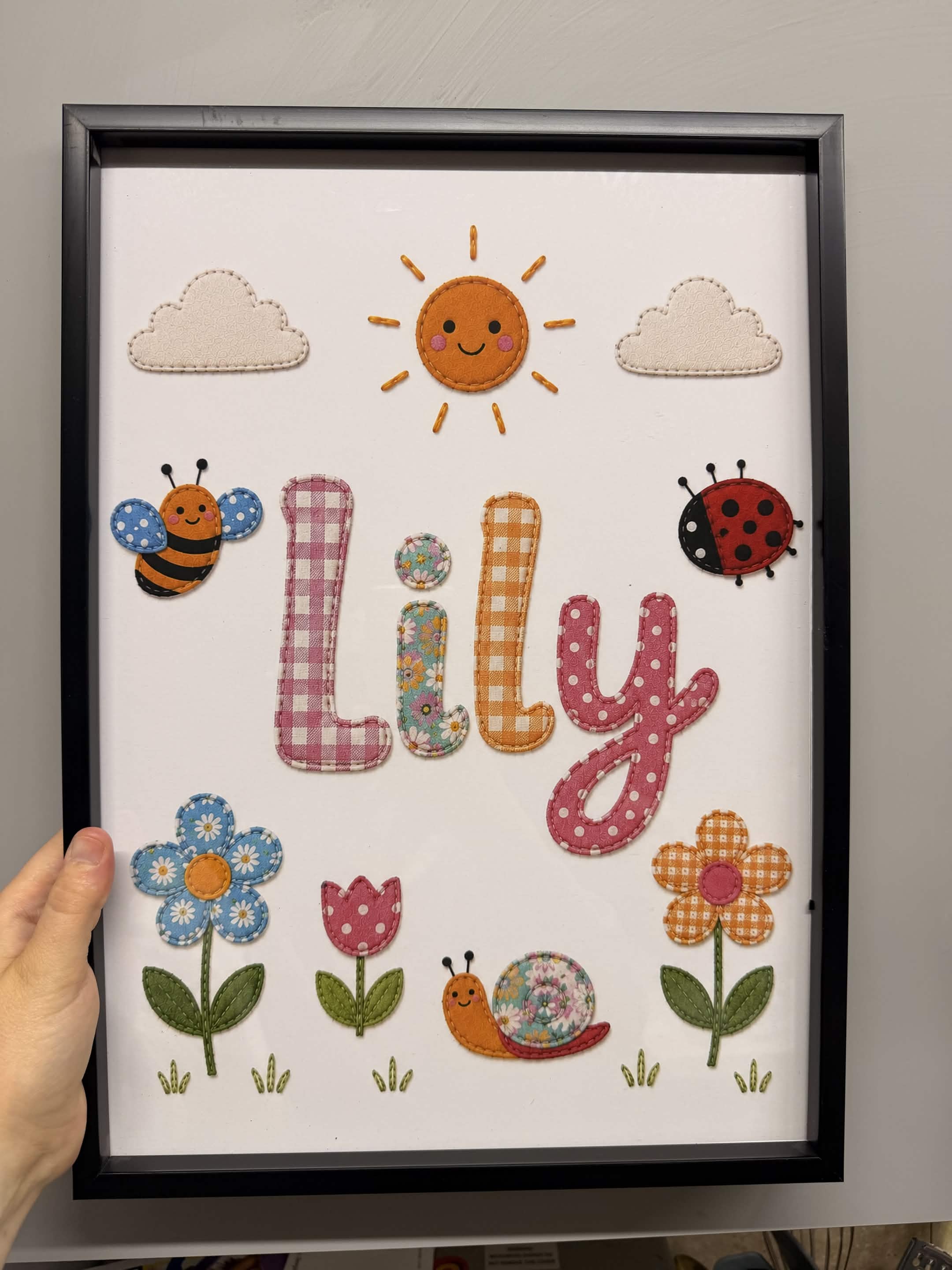 Personalised Patchwork Name Print | Kids & Nursery Wall Art