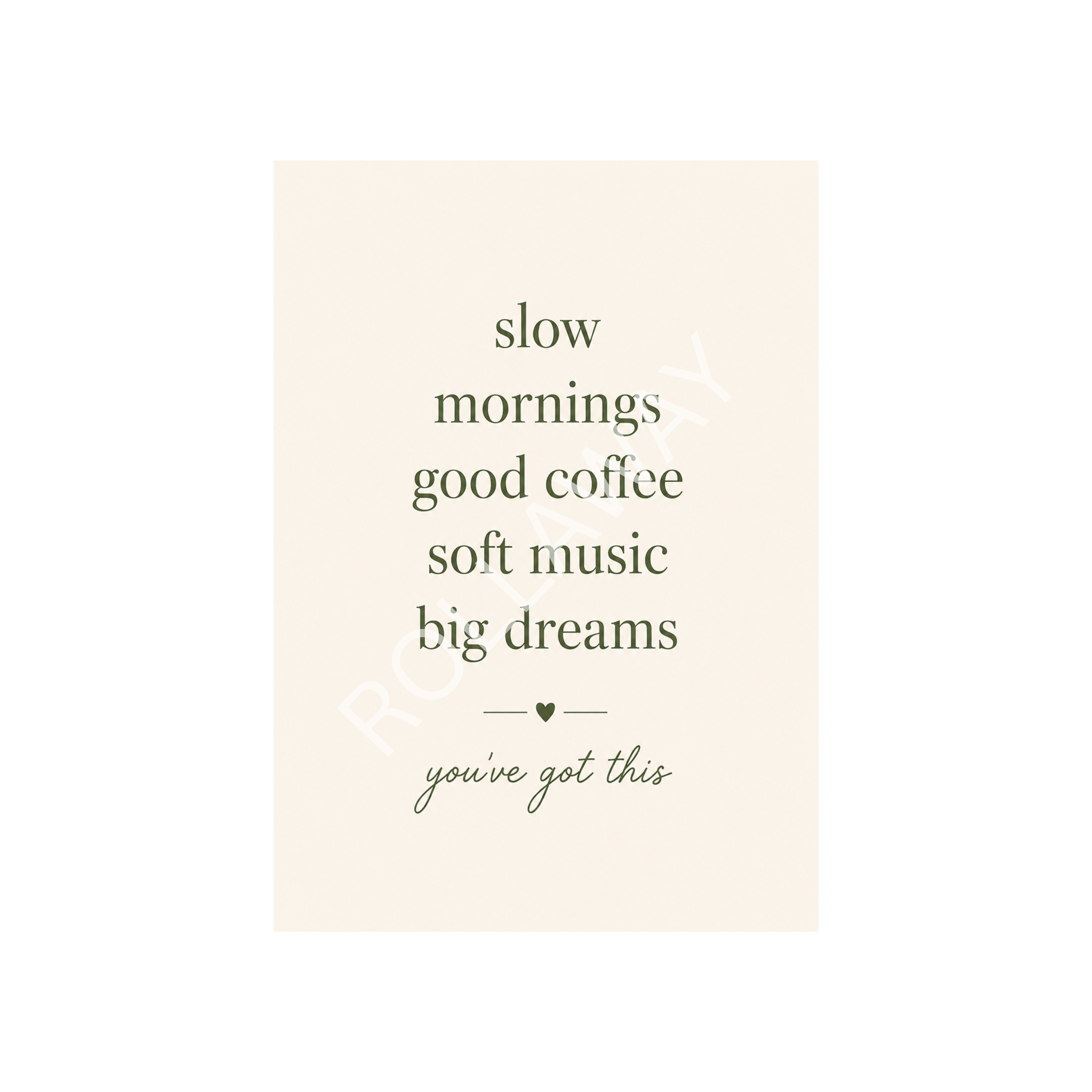 Slow Mornings Quote Print