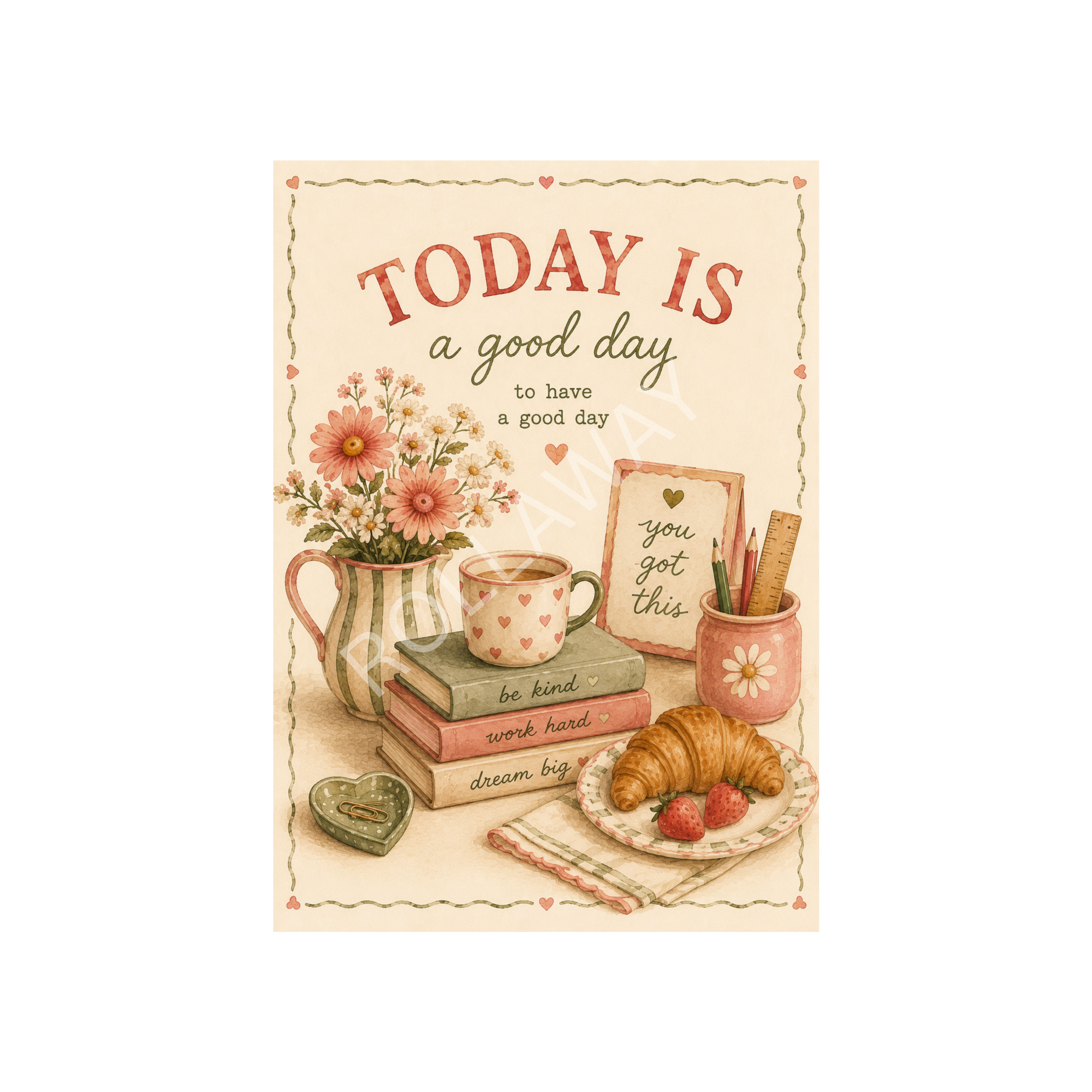 Today Is a Good Day – Vintage Cottagecore Wall Print