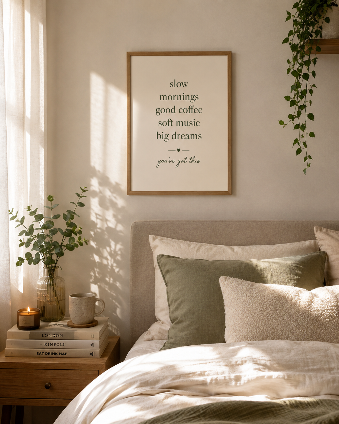 Slow Mornings Quote Print