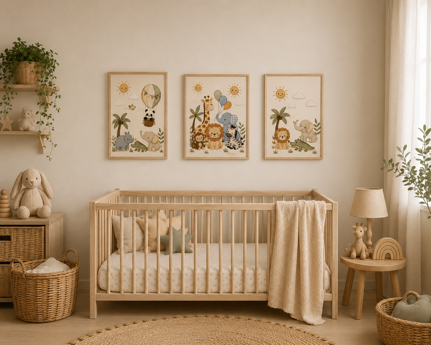 Set of 3 Jungle Nursery Prints