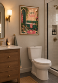 Get Naked bathroom print