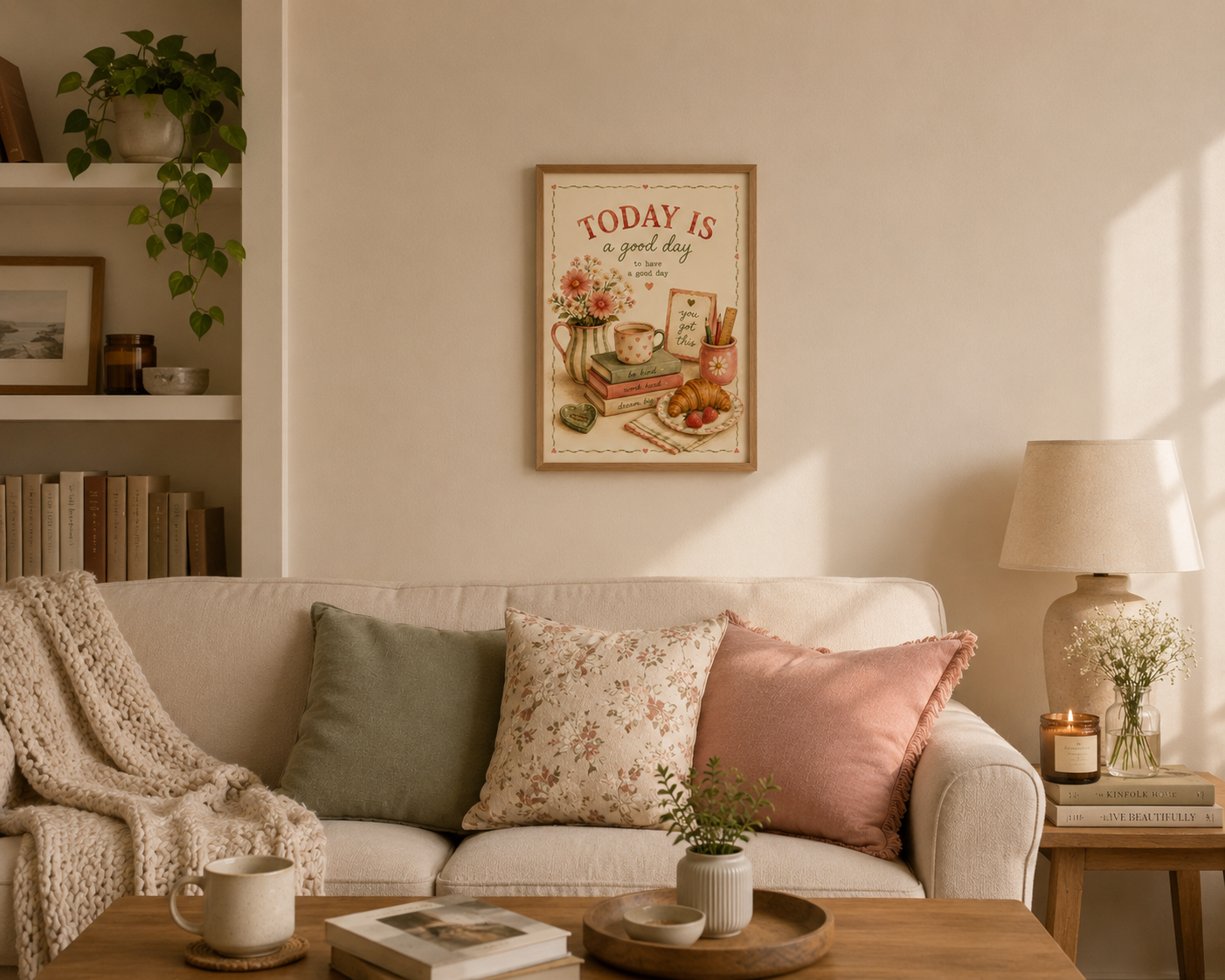 Today Is a Good Day – Vintage Cottagecore Wall Print